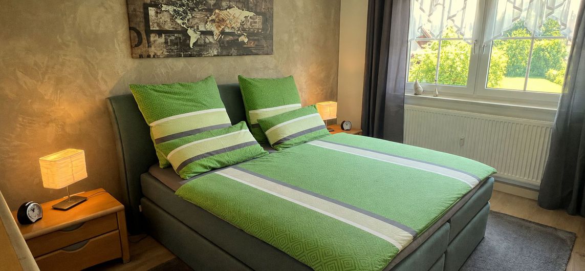 Schlafzimmer der Ferienwohnung Monika